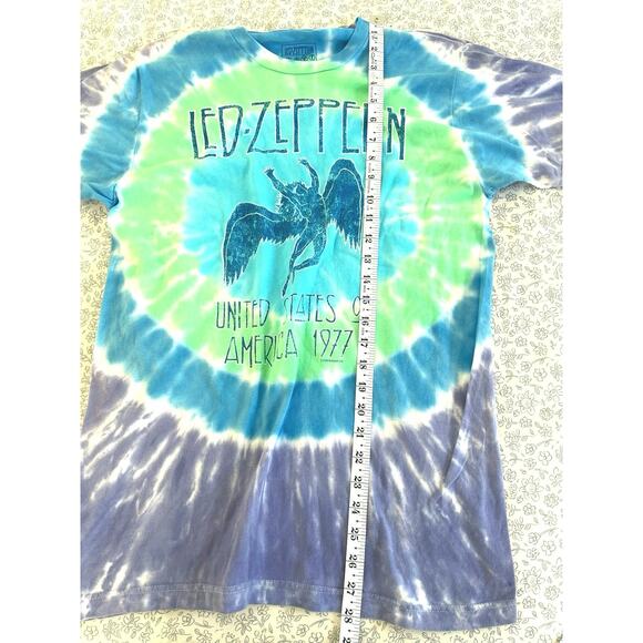 Led Zeppelin 1977 US Tour Tie-Dye Band T-Shirt Medium - Picture 4 of 5